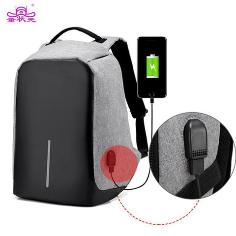 Anti Theft Laptop Backpack - 15in with USB CHARGE PORT